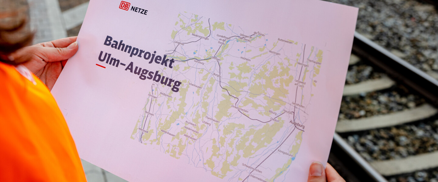 Bahnprojekt Ulm-Augsburg Karte