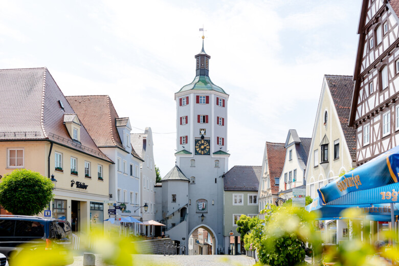 Ein Stadt-Tor in Günzburg